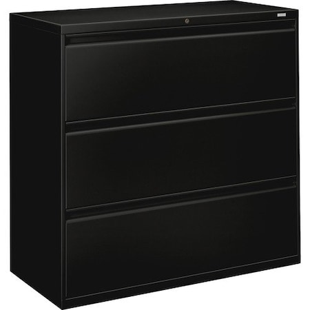 Hon HON 893LP, 800 SERIES THREE-DRAWER LATERAL FILE, 42W X 19.25D X 40.88H, BLACK HON893LP